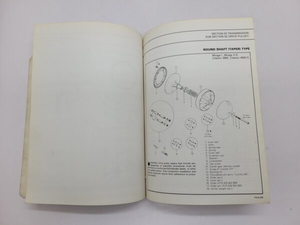 1982 Bombardier Snowmobile Shop Manual - Image 3
