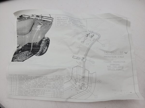 Fender Protector for 2005 Brute Force 750 - Image 5
