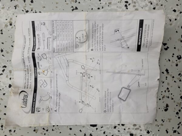 Half Windshield with Mirrors for Kawasaki Teryx - Image 5