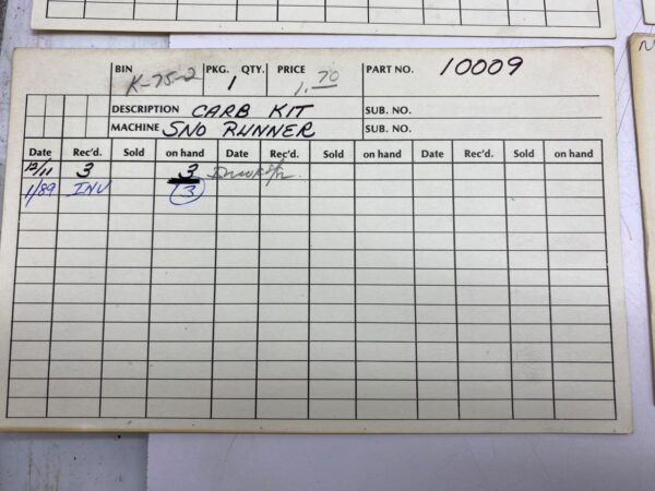 Chrysler Sno Runner Dealer Inventory Cards - Image 2