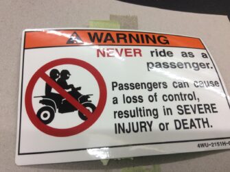 1996 Yamaha Label, Caution - Obsolete