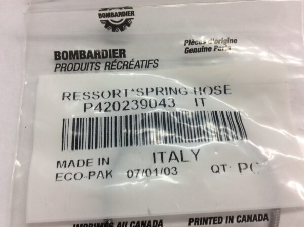 1998 Ski-Doo Hose Spring - Valve - Image 2