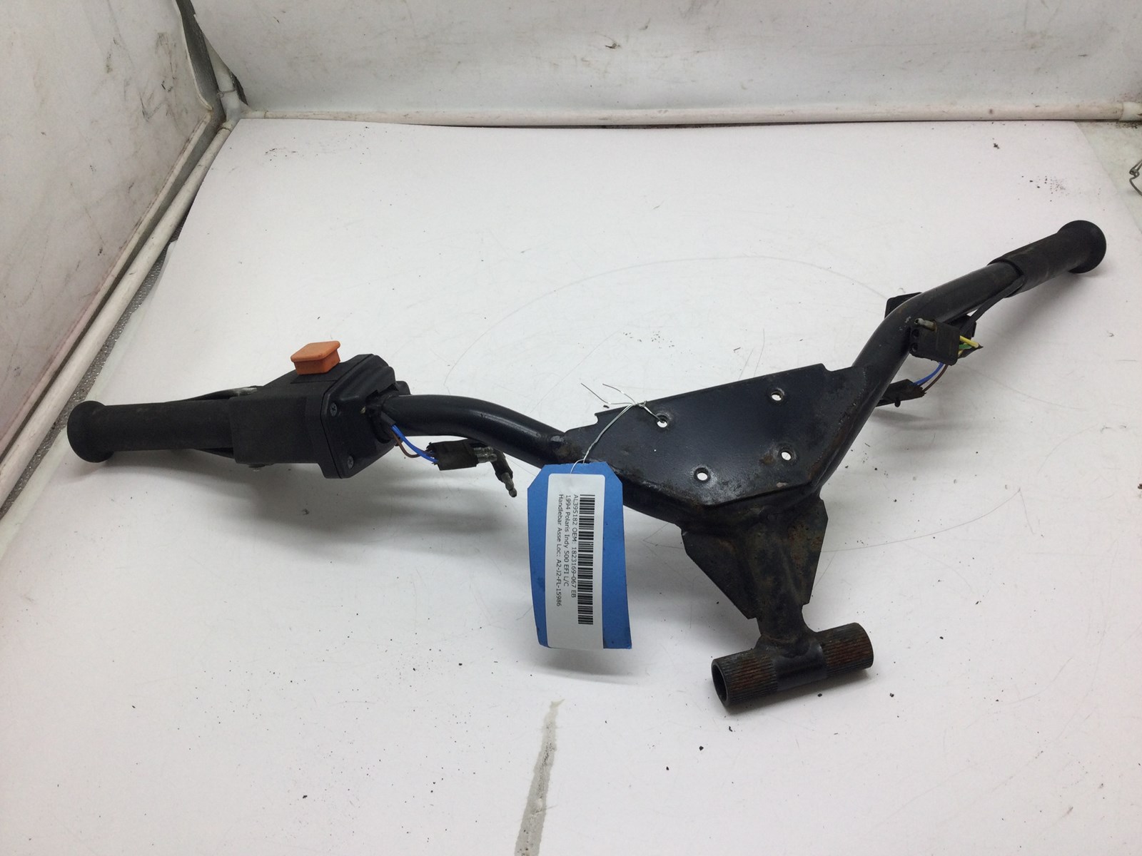 1994 Polaris Handlebar Assembly w/ 2 Heated Grips And Throttle Block