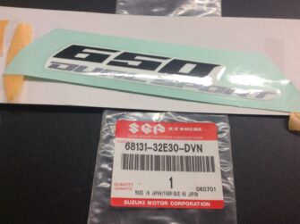 2007 Suzuki Emblem, Side Cover DR650SE (Black/Gray/White/Orange/Blue)