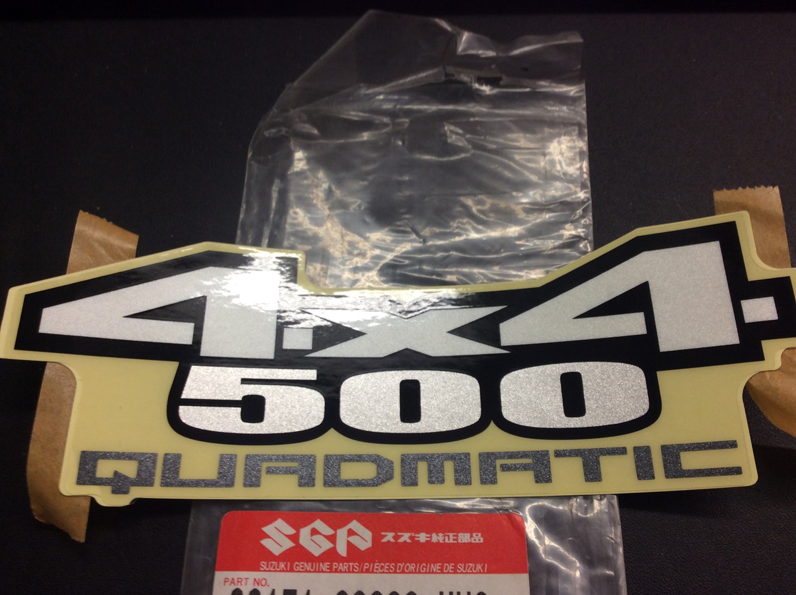 2002 Suzuki Emblem, Side Rear Fender (Yellow) (For YU1) - Image 2