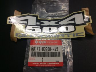 2002 Suzuki Emblem, Side Rear Fender (Yellow) (For YU1)