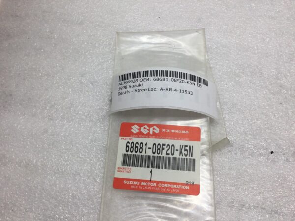 1998 Suzuki Decal DOHC 16 Valve - fits GSX600 - Image 5