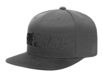 FLAT BRIM CVT SNAPBACK HAT CHARCOAL GRAY