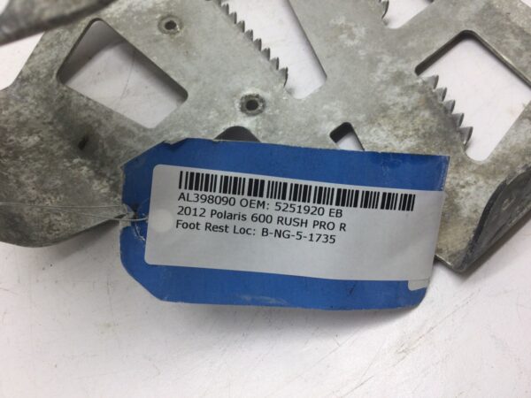 2012 Polaris Lower Right Foot Rest - Image 5