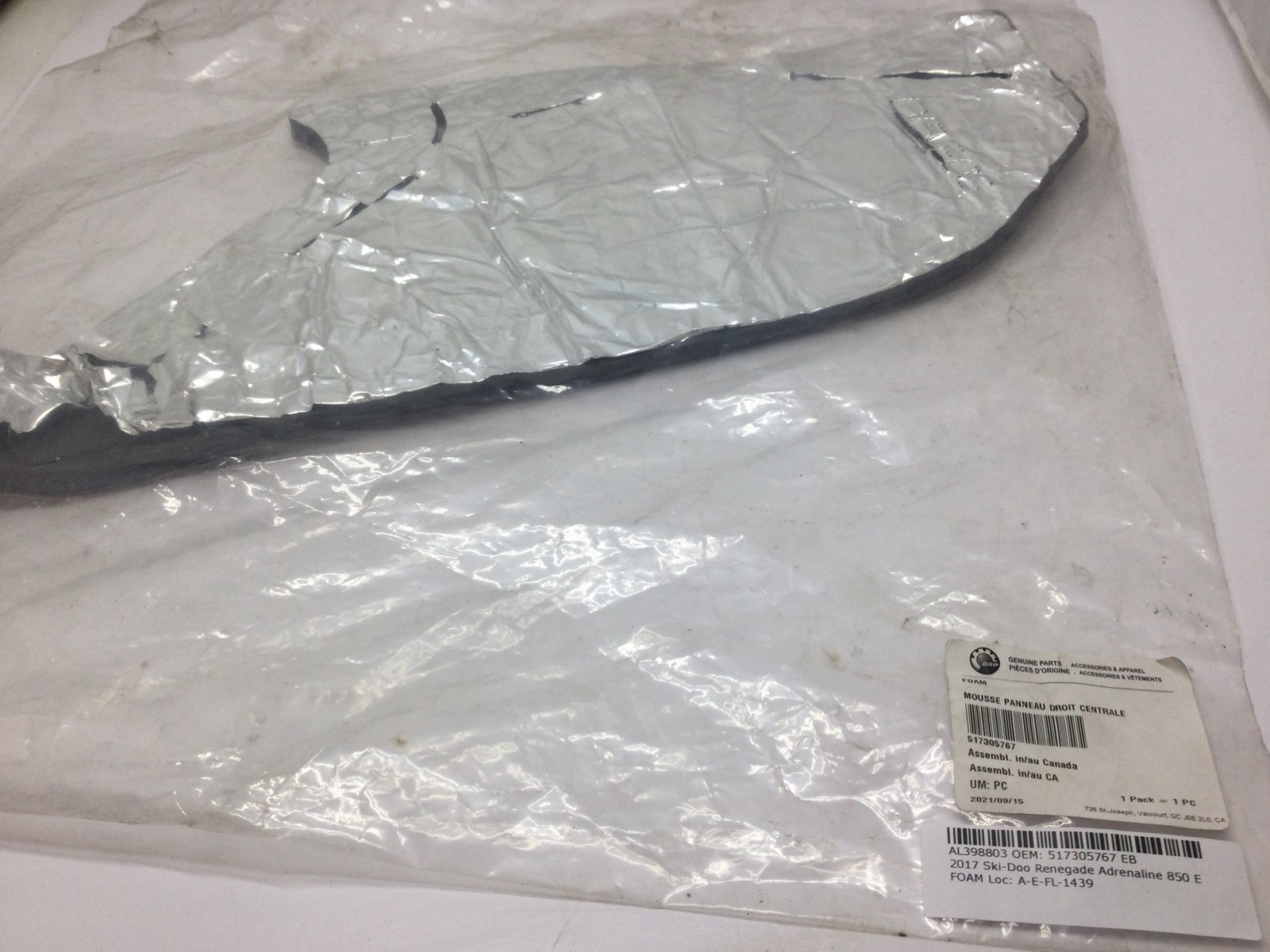 2017 Ski-Doo Right Central Foam Panel - Image 5