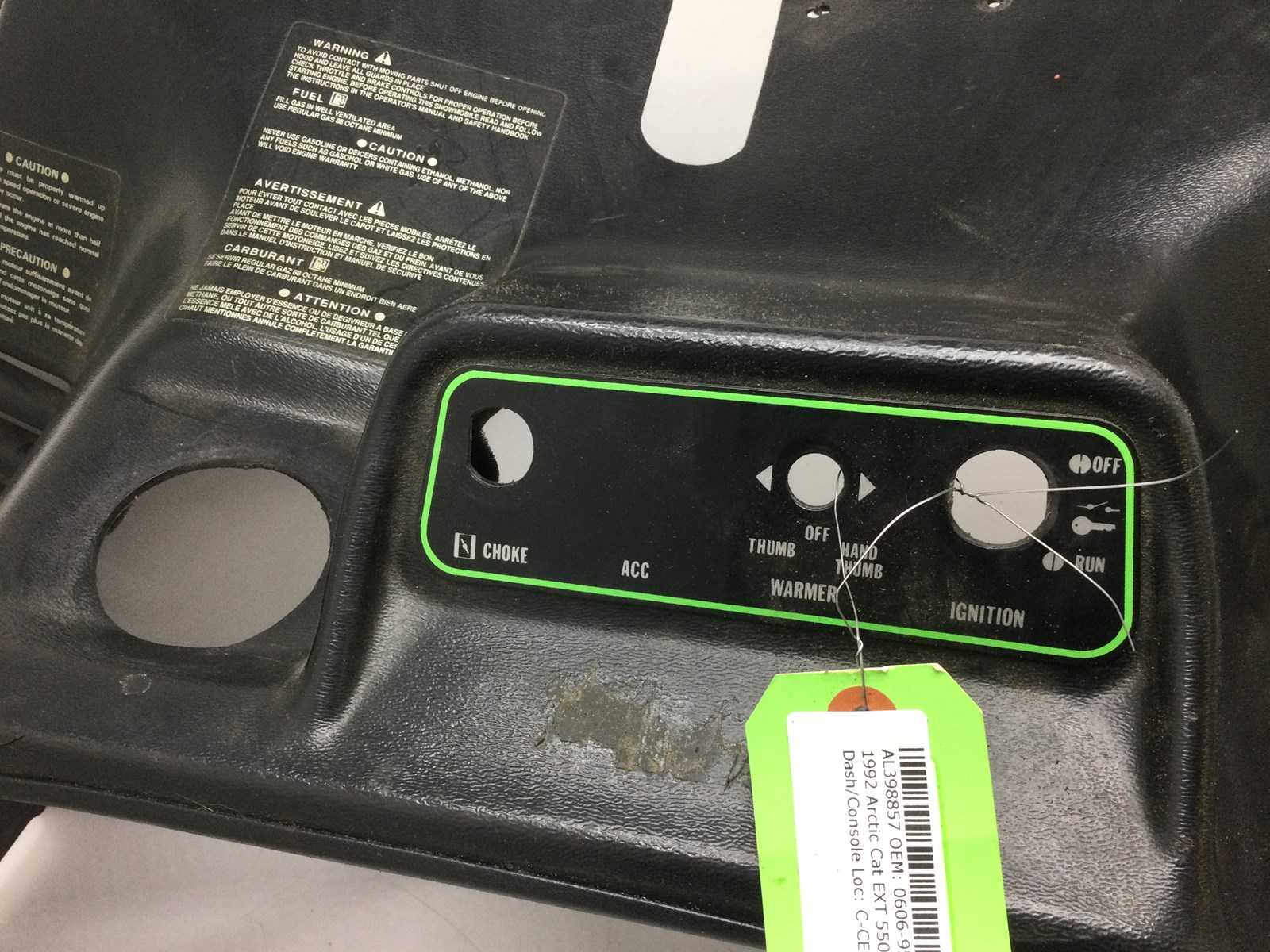 1992 Arctic Cat dash - Image 2