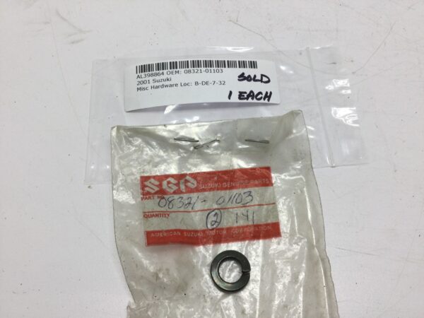 2001 Suzuki Crankcase Lock Washer - fits DR200 - Image 3