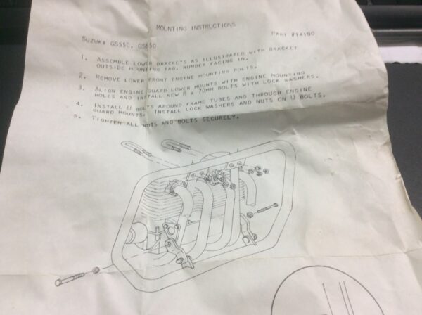 1978 Suzuki Engine Guard Mounting Kit - GS550, GS650