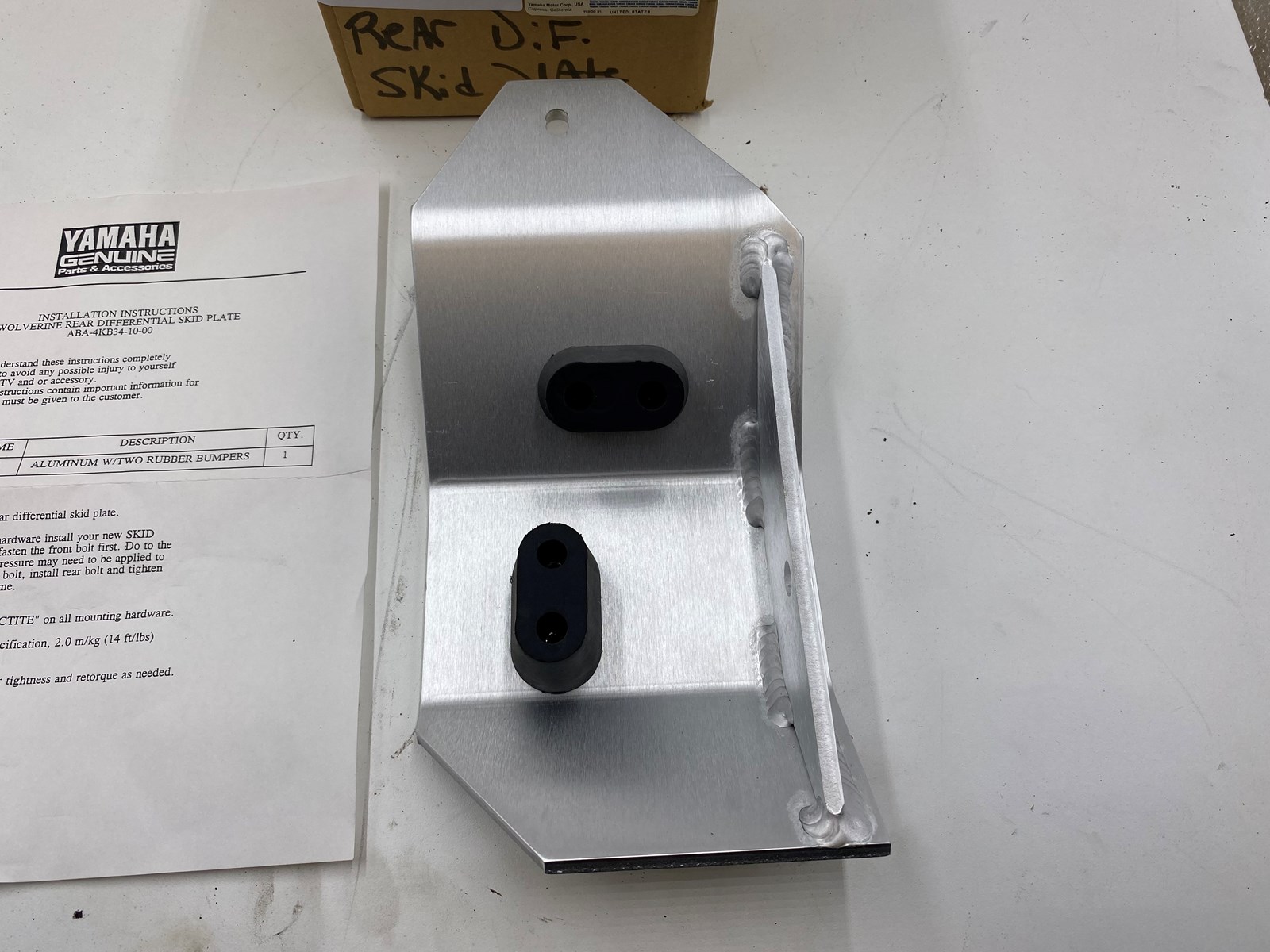 Rear Differential Skid Plate Kit- See Comments - Image 3