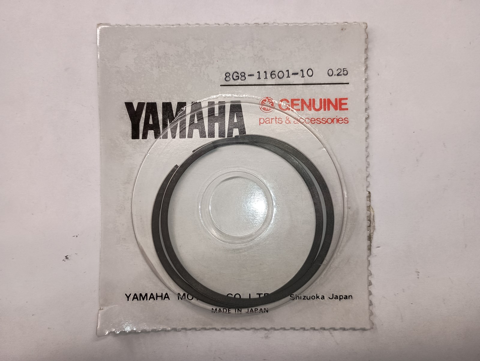 1989 Yamaha NOS .25mm /.010" Oversize Piston with Rings - Image 4