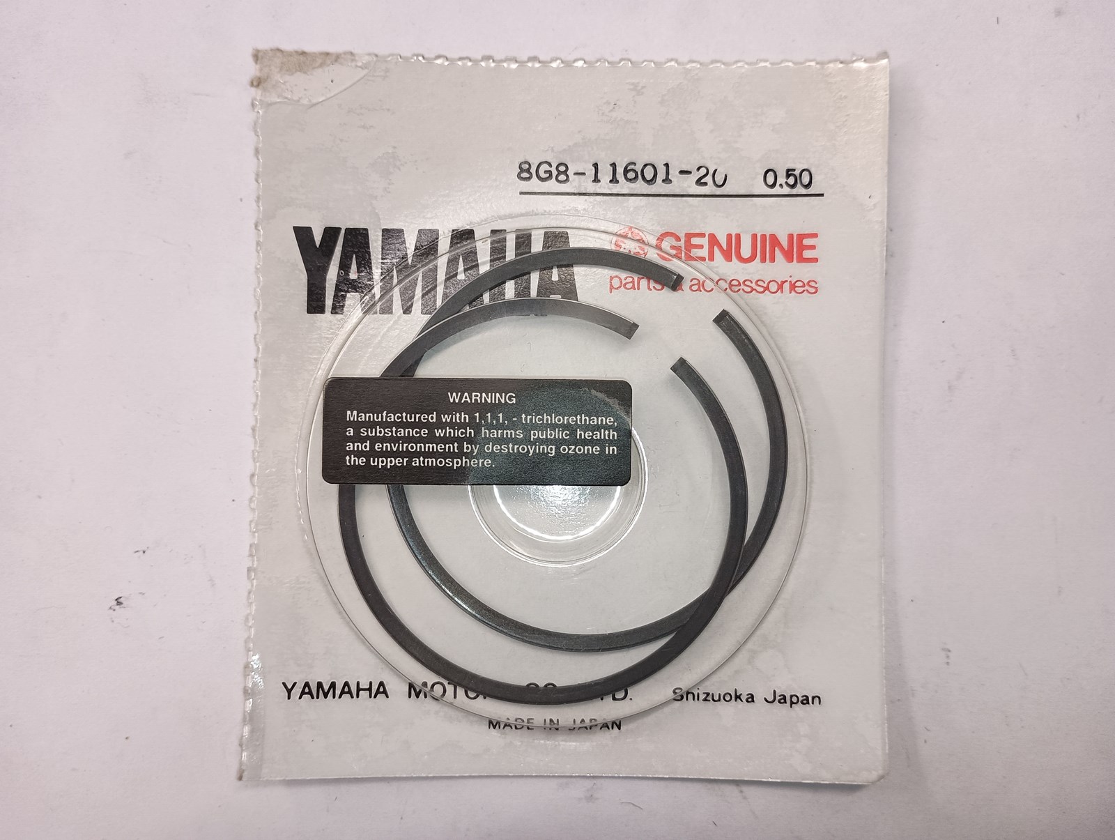 1989 Yamaha NOS .50mm /.020" Oversize Piston with Rings - Image 4