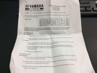 2006 Yamaha Rear Tow Bumper Mounting Hardware