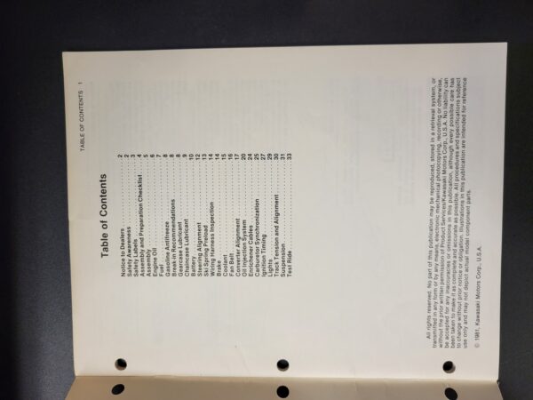 1982 Kawasaki LTD 440 L/C Manual Owners - Image 2