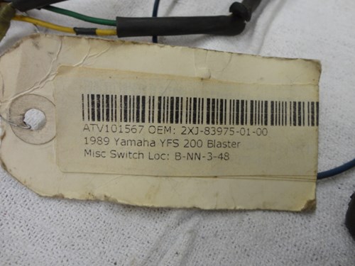 1989 YAM YFS200 BLASTER ATV SWITCH BLOCK - Image 2