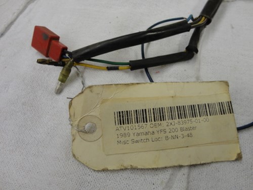1989 YAM YFS200 BLASTER ATV SWITCH BLOCK - Image 4