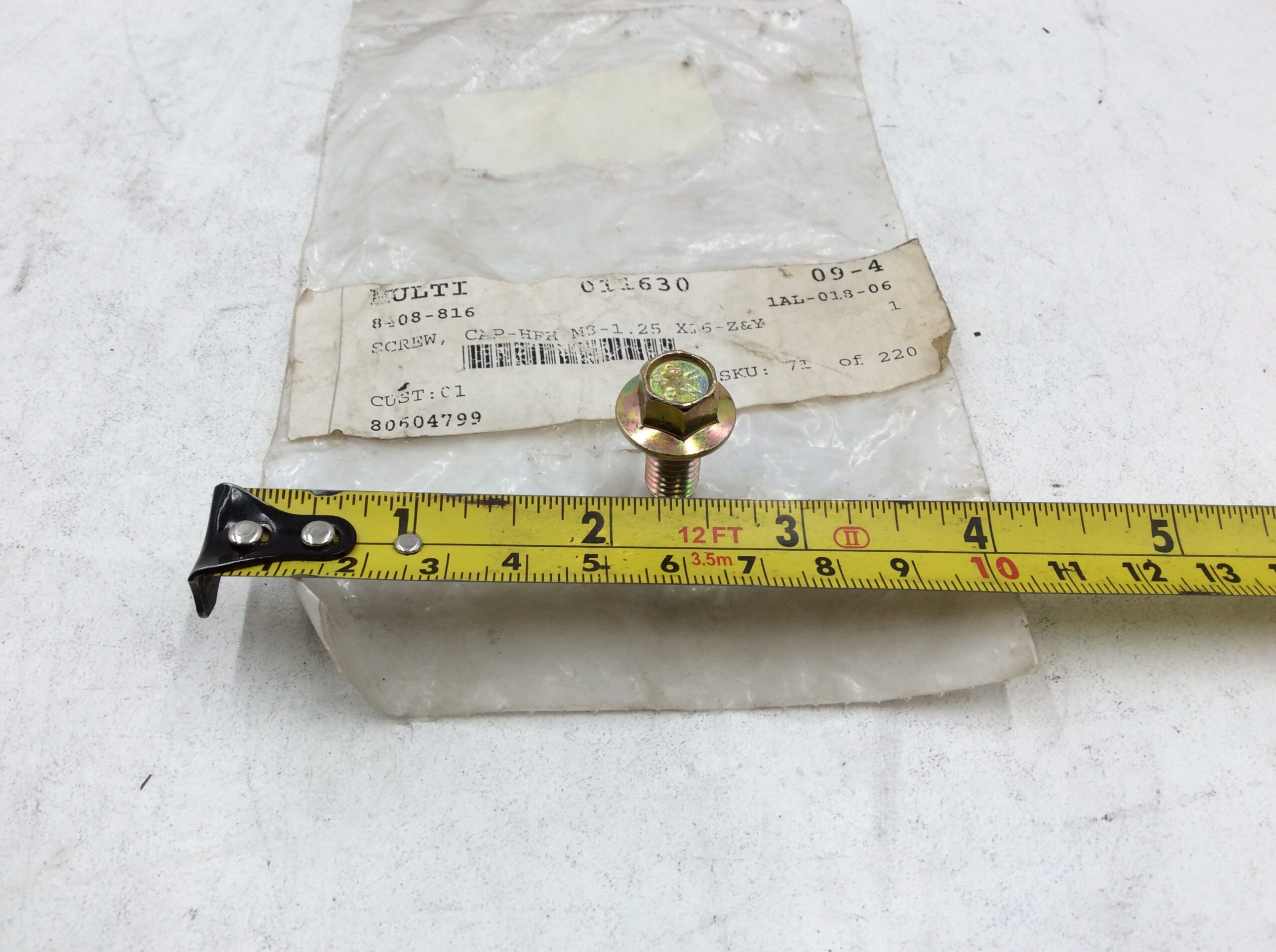 SCREW,CAP-HFH M8X1.2 - Image 3