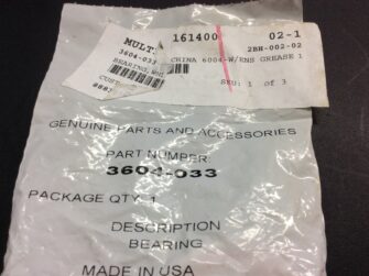 New Bearing - See Comments