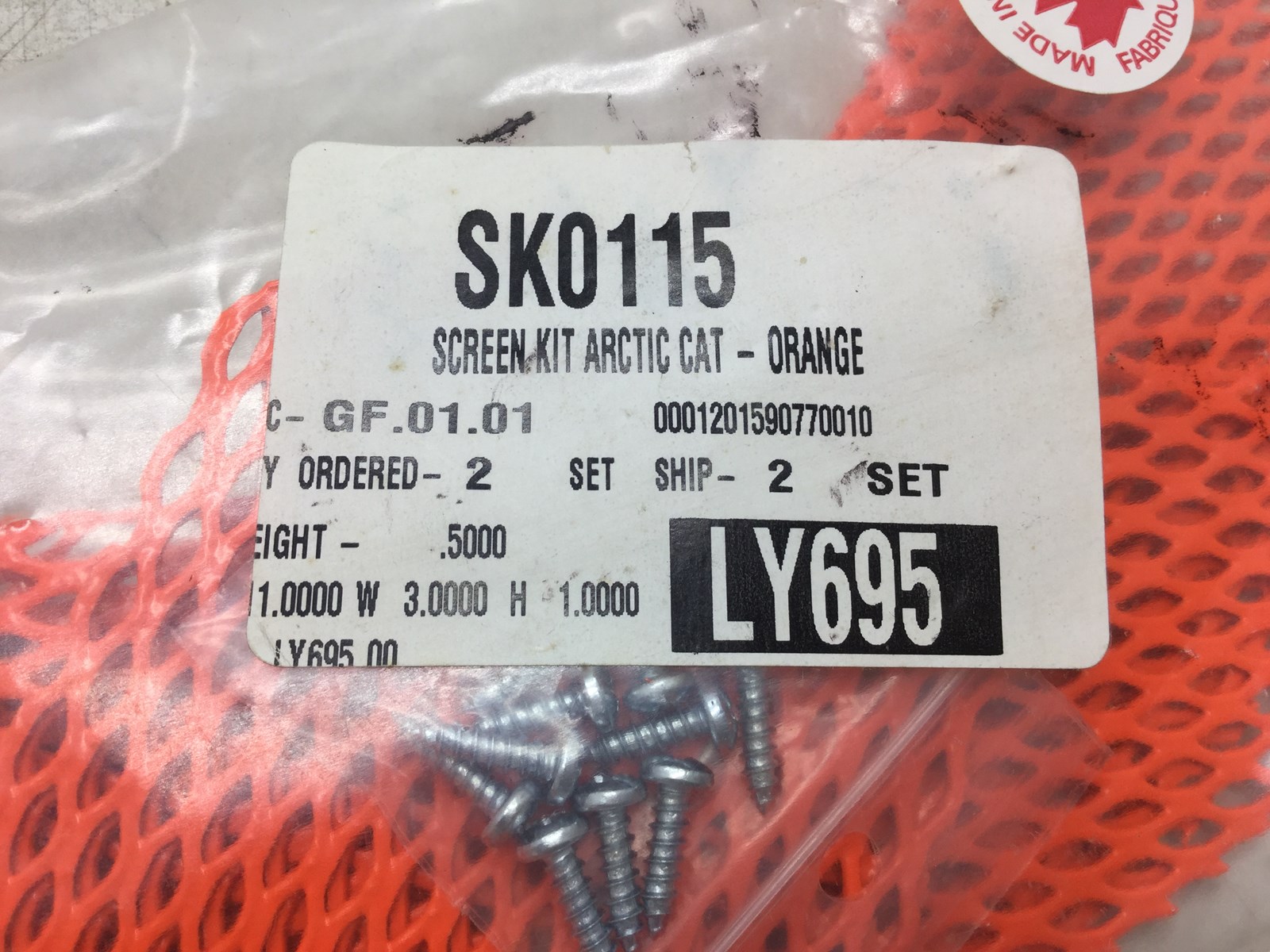 2004 Arctic Cat hood screen, orange - Image 4