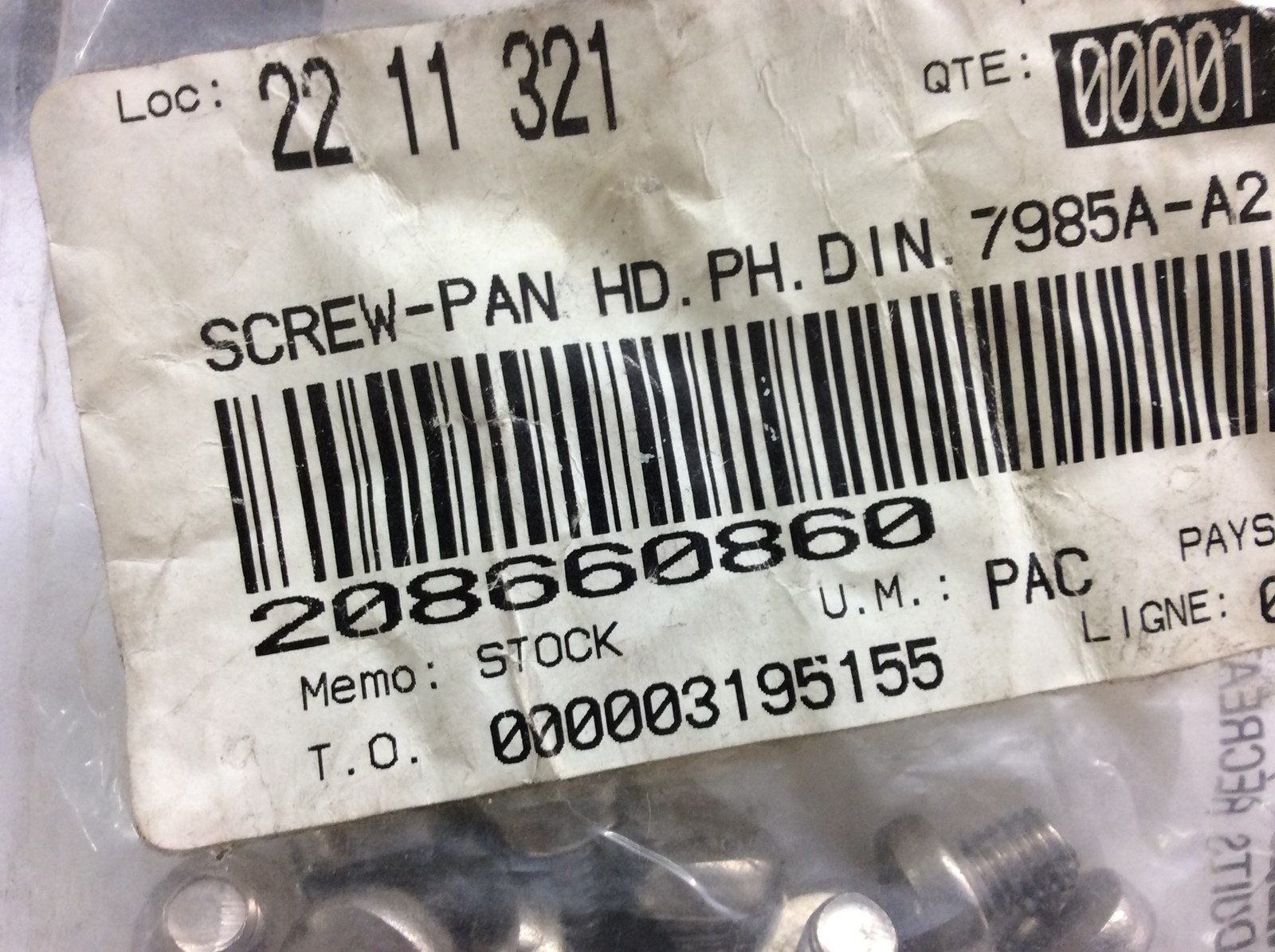 1997 Sea-Doo Screw Pan Head Phillips M6 X 8