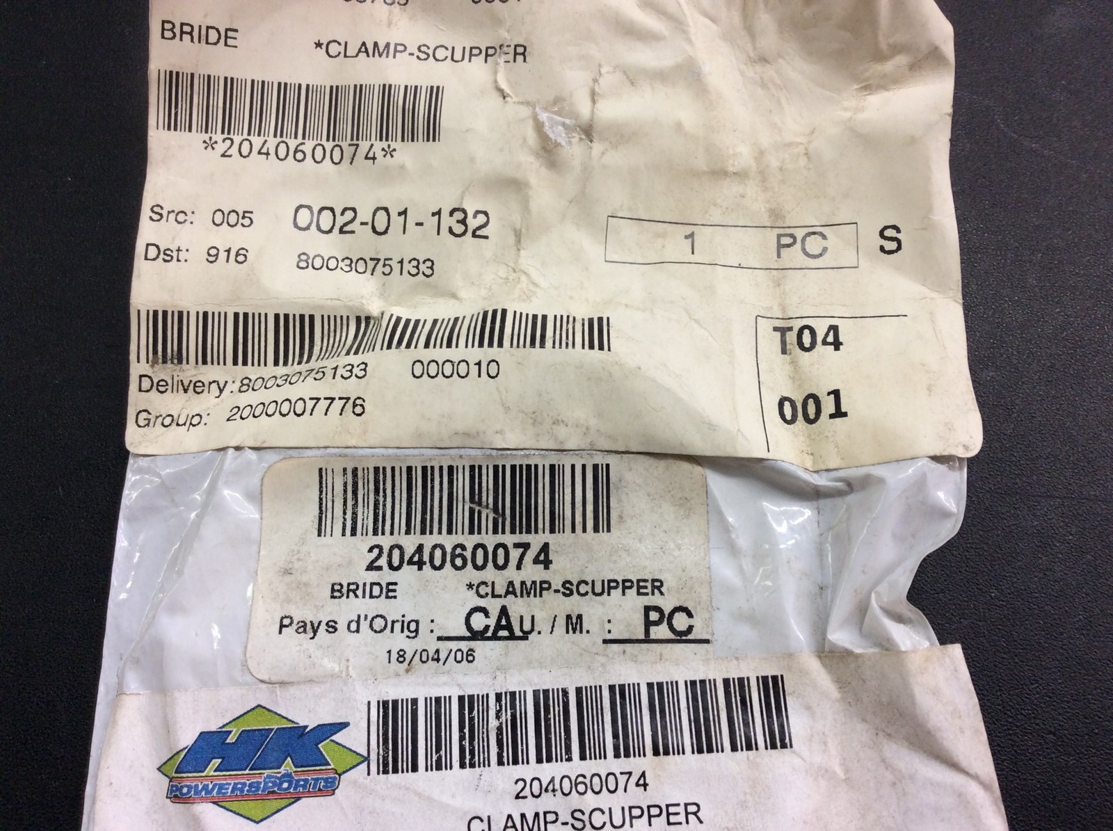 1997 Sea-Doo Clamp, Scupper Valve