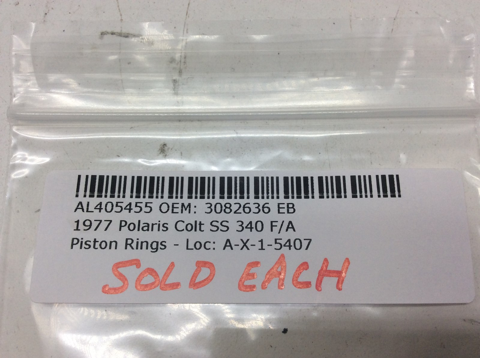 1977 Polaris NOS Standard Single Piston Ring - Image 2