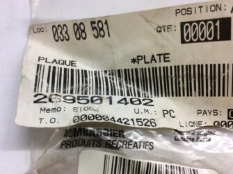 1993 Sea-Doo Plate