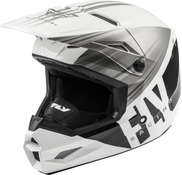 Fly Racing Kinetic Cold Weather Helmet White/grey/black Sm - Image 2