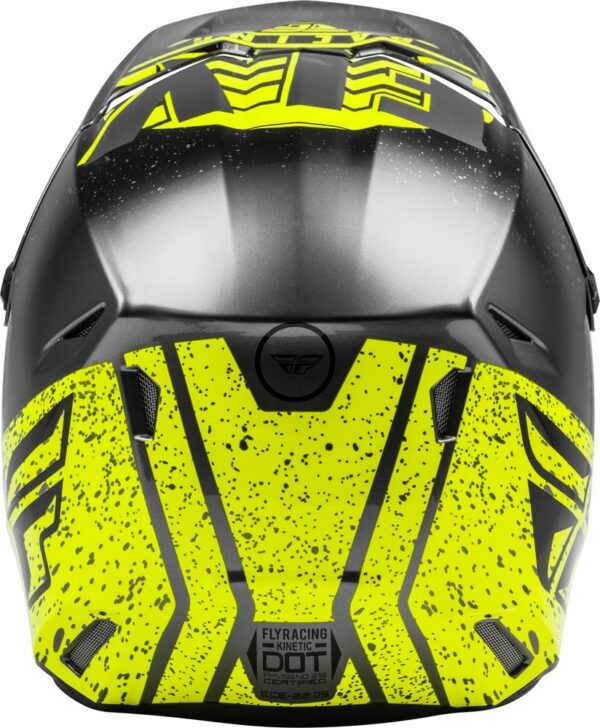 FLY RACING KINETIC K120 HELMET HI-VIS/GREY/BLACK XL - Image 3