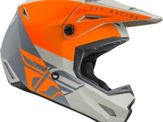 Fly Racing Kinetic Straight Edge Helmet Matte Orange/grey Xl