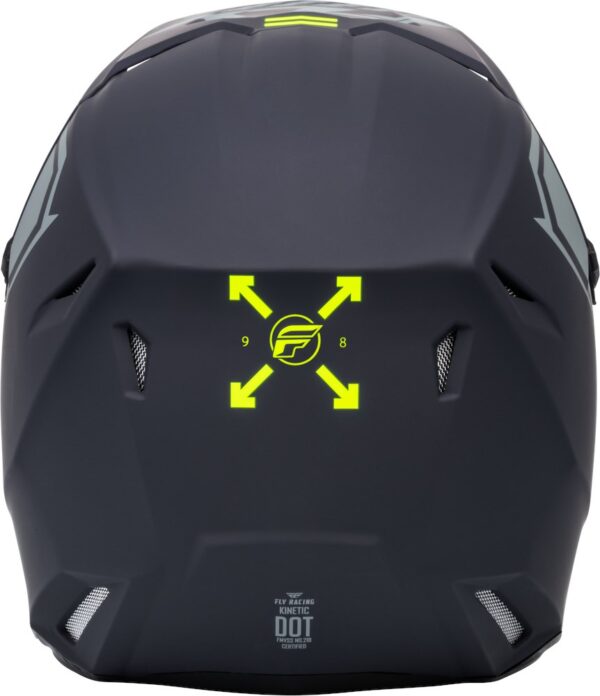 2024 Fly Racing Fly Racing Youth Kinetic Menace Helmet Matte Grey/hi-vis Ys - Image 2
