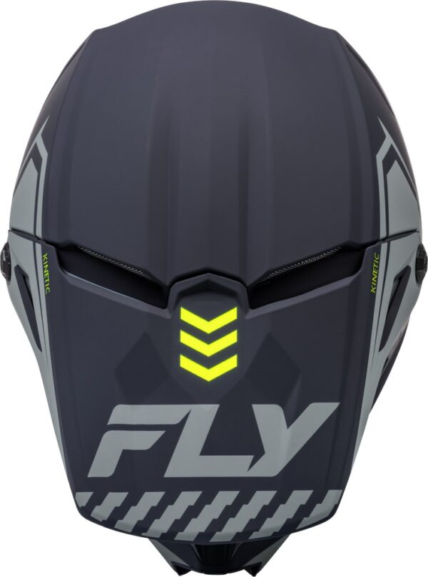 2024 Fly Racing Fly Racing Youth Kinetic Menace Helmet Matte Grey/hi-vis Ys - Image 3