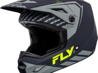 2024 Fly Racing Fly Racing Youth Kinetic Menace Helmet Matte Grey/hi-vis Ys