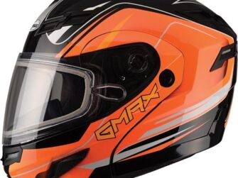 GMAX GM54S MODULAR HELMET TERRAIN BLACK/HI-VIS ORANGE M
