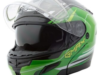 GMAX GM54S MODULAR HELMET TERRAIN BLACK/GREEN 2XL