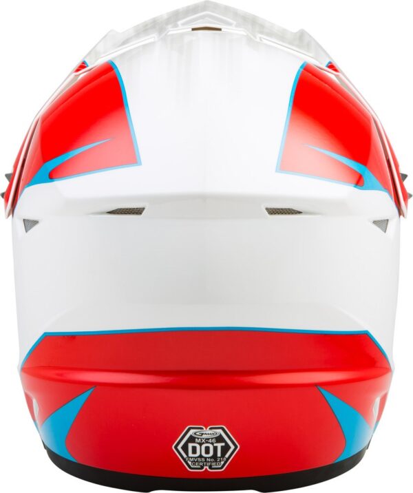 GMAX MX-46 OFF-ROAD COLFAX HELMET WHITE/RED/BLUE LG - Image 3