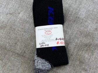 ICEROCK MERINO WOOL SOCKS BLK MED