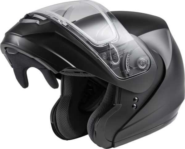 GMAX MD-04S Snow Modular Helmet Matte Black - DL - XL - Image 4