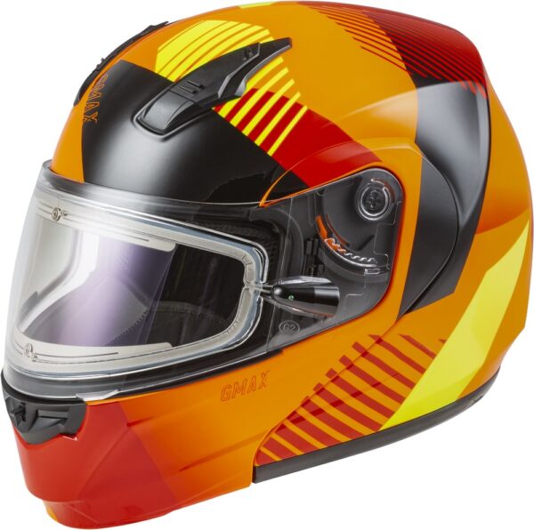 GMAX MD-04S Snow Modular Helmet Reserve Neon Orange/Hi-Vis - EDL - MD