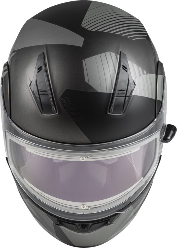 GMAX MD-04S Snow Modular Helmet Reserve Matte Dark Silver/Black - EDL - MD - Image 3