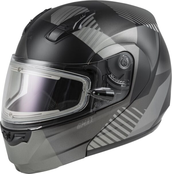 GMAX MD-04S Snow Modular Helmet Reserve Matte Dark Silver/Black - EDL - MD