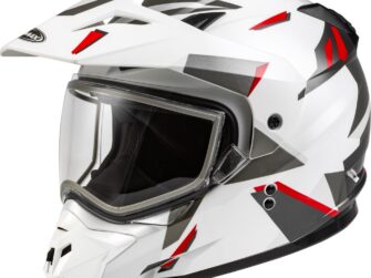 GMAX GM-11S RIPCORD ADVENTURE SNOW HELMET WHITE/GREY/RED 2X
