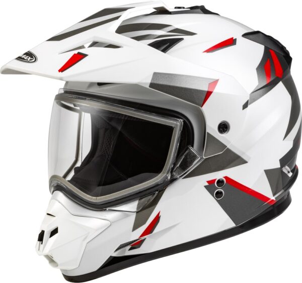 GMAX GM-11S RIPCORD ADVENTURE SNOW HELMET WHITE/GREY/RED 2X