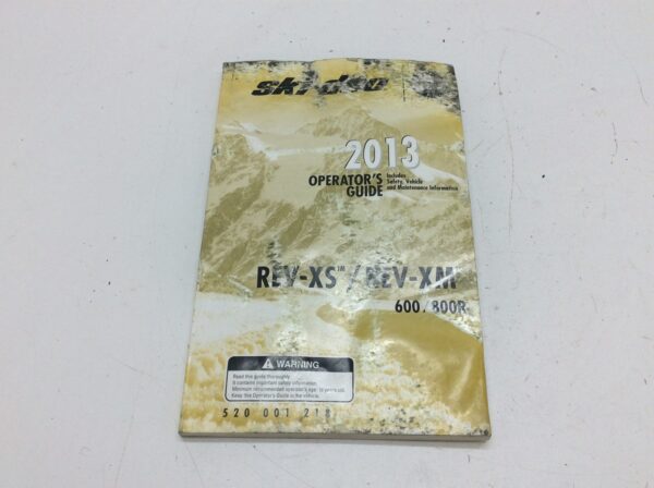 2013 Ski-Doo Owners Manual - REV -XS REV-XM