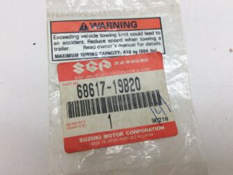 Towing Warning Safety Sticker