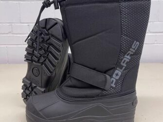 POLARIS Snowmobiling Boot With Lace Lock System Youth Size 5 Black